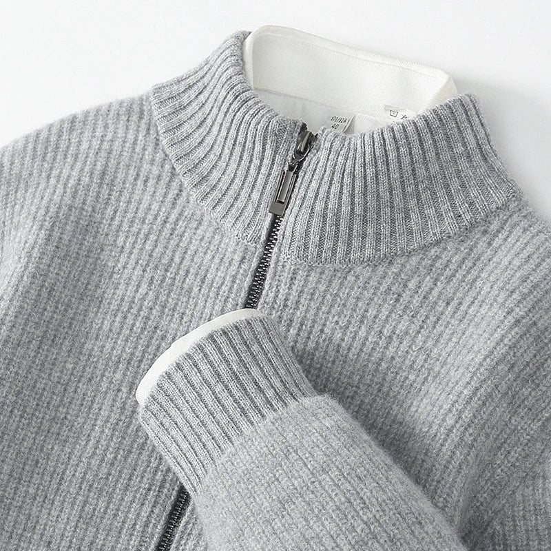 Cárdigan de Pura Lana con Cremallera