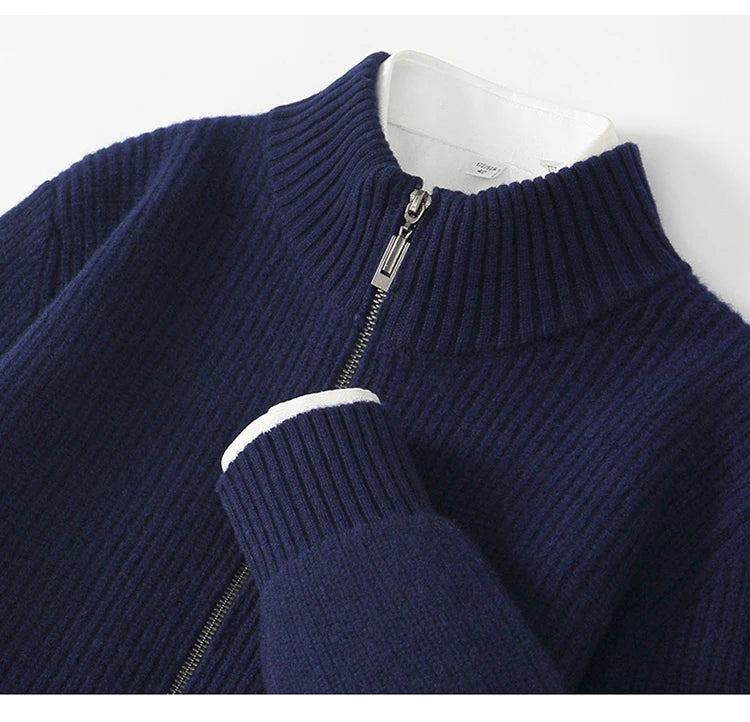 Cárdigan de Pura Lana con Cremallera