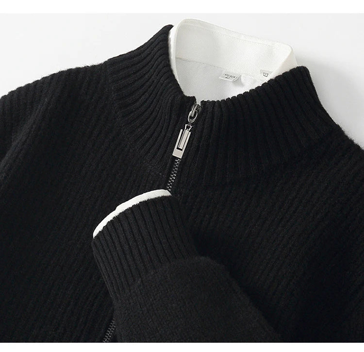 Cárdigan de Pura Lana con Cremallera