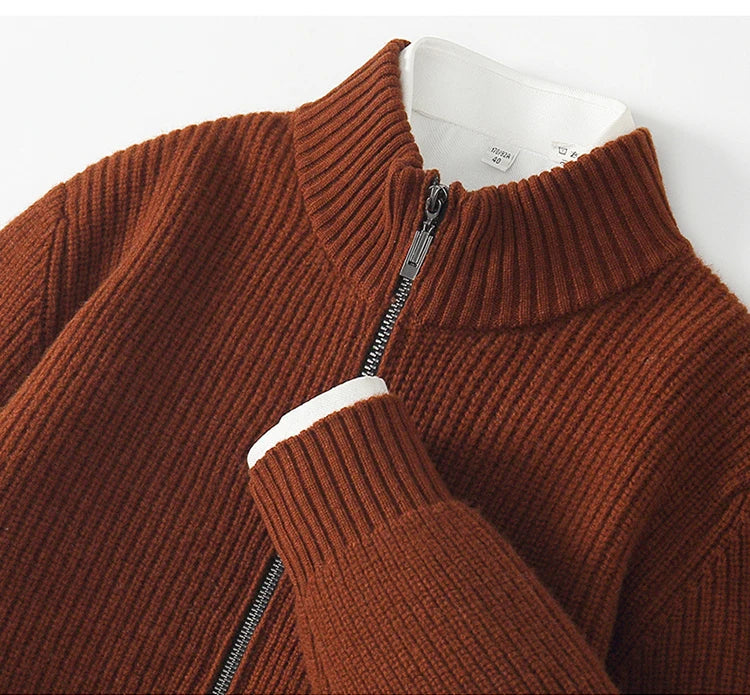 Cárdigan de Pura Lana con Cremallera