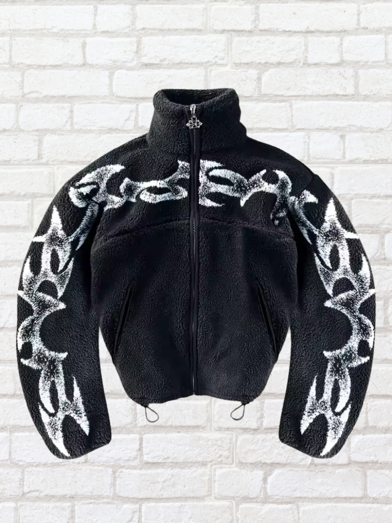 Chaqueta Street Style con Estampado Hip Hop