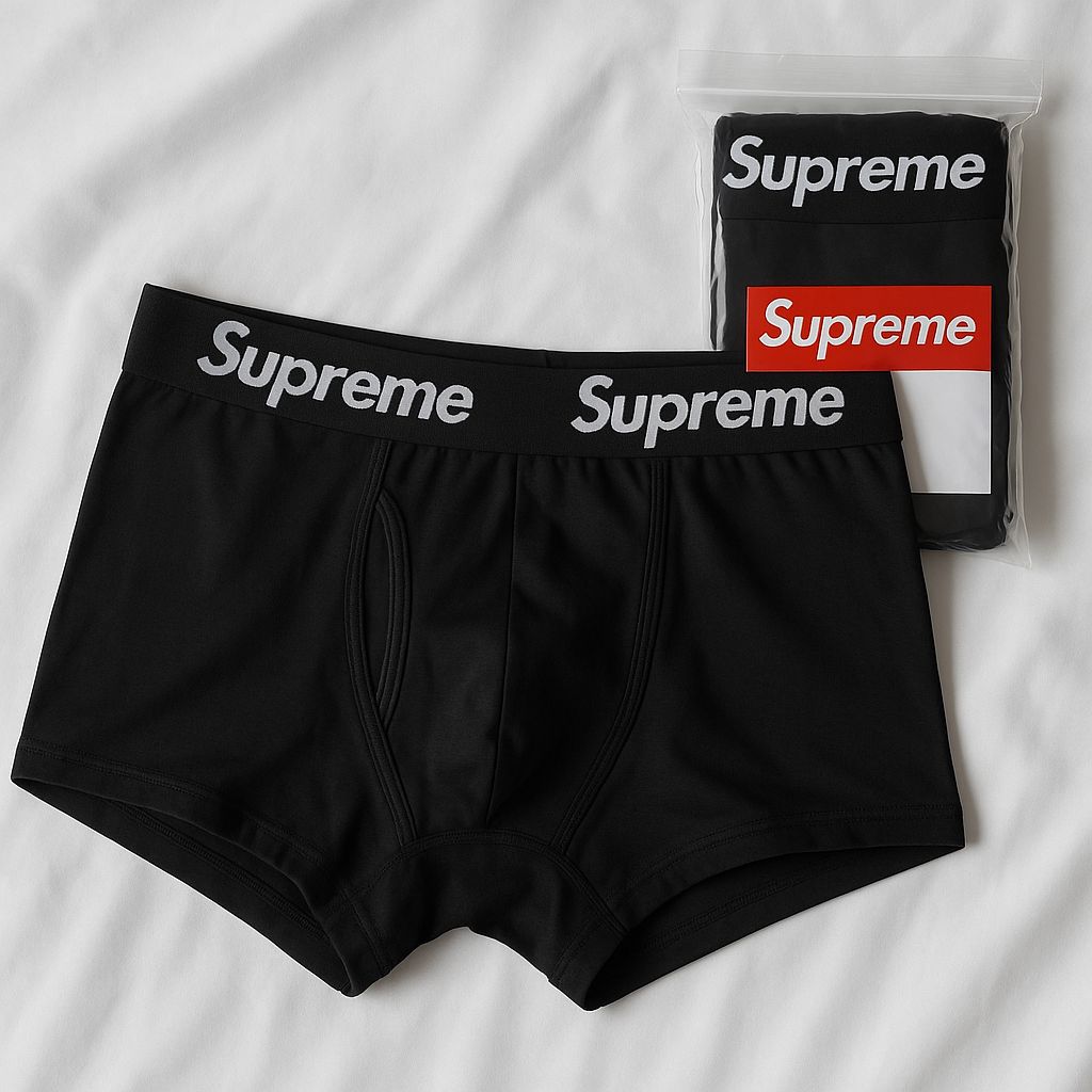 Pack Bóxers Supreme Hanes Negros  2 pzs